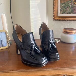Sam Edelman black heel loafers